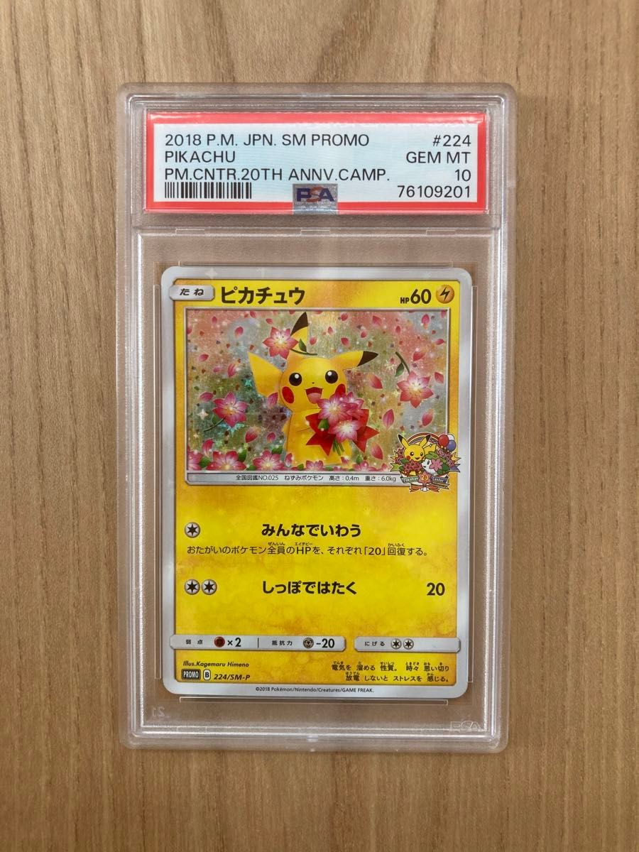 ピカチュウ みんなでいわう 224/SM-P PSA10 - ポケモンカードゲーム