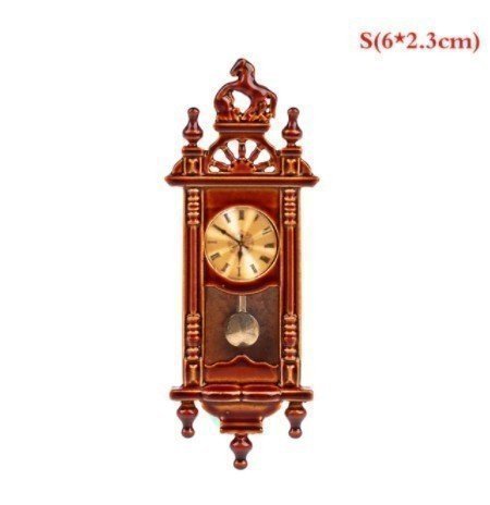 ミニチュアハウス用の壁掛け時計★1:12 ドールハウスに合うサイズです★アンティーク風のお洒落時計ですの画像5