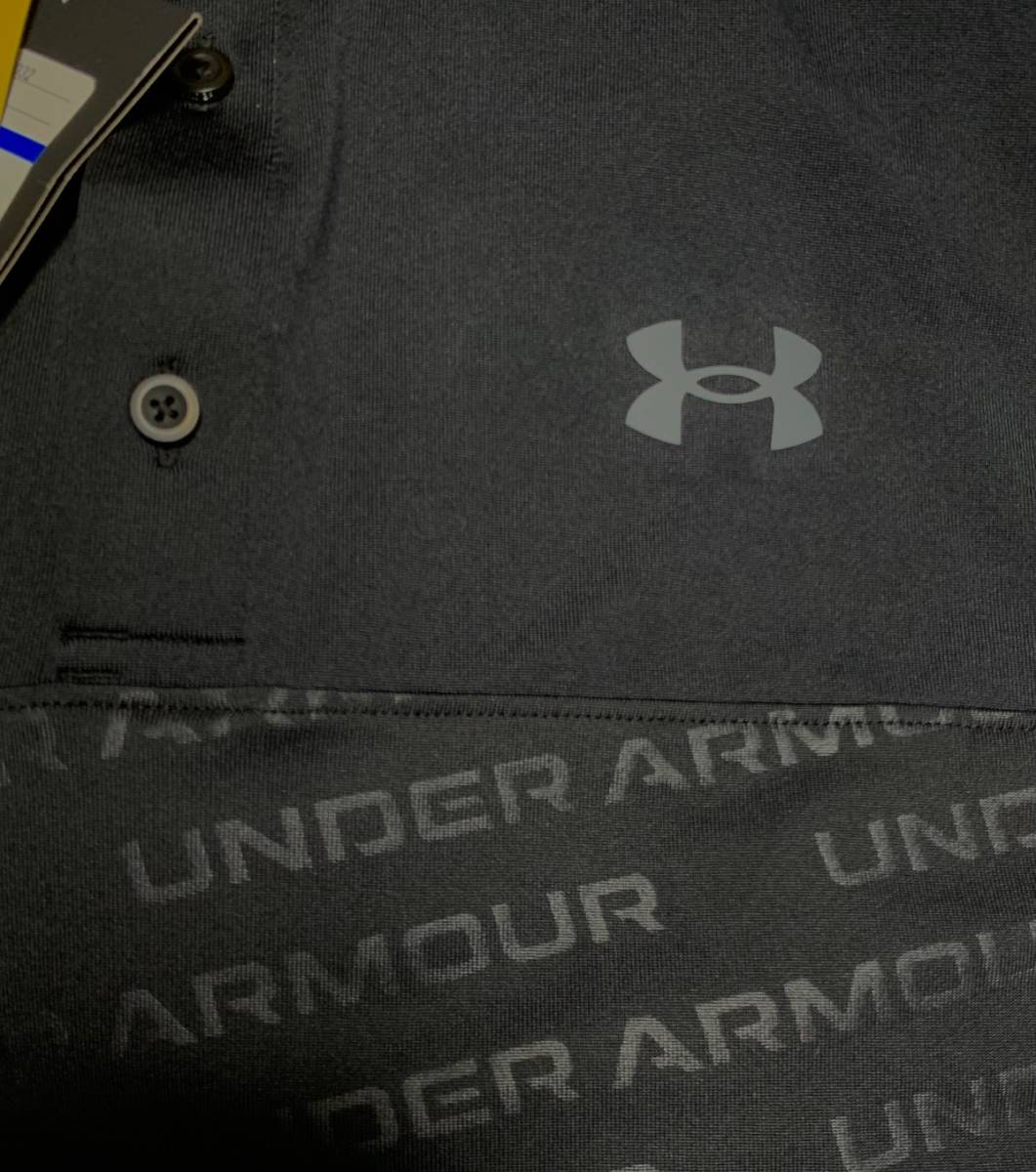 ■新品 定価8250円 UNDER ARMOUR ゴルフウェア メンズ 半袖 ポロシャツ プレーオフ2.0 ブロック XLサイズ ブラック 1363032 nike puma_画像3