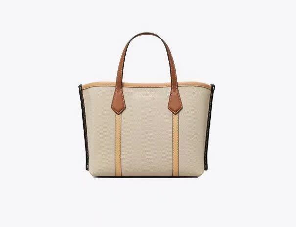 【新品】TORY BURCH トリーバーチ PERRY SMALL CANVAS TRIPLE COMPARTIMENT TOTE_画像2