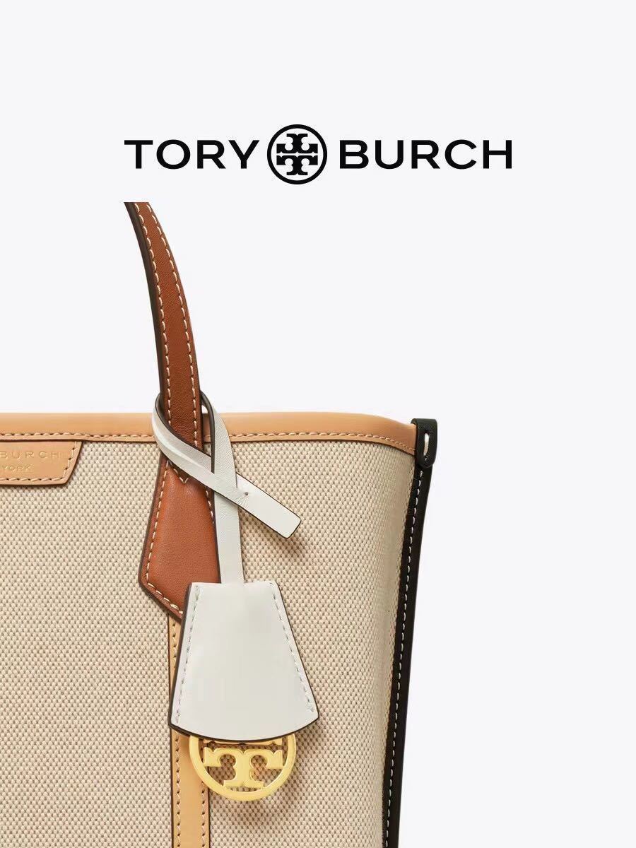 【新品】TORY BURCH トリーバーチ PERRY SMALL CANVAS TRIPLE COMPARTIMENT TOTE_画像3