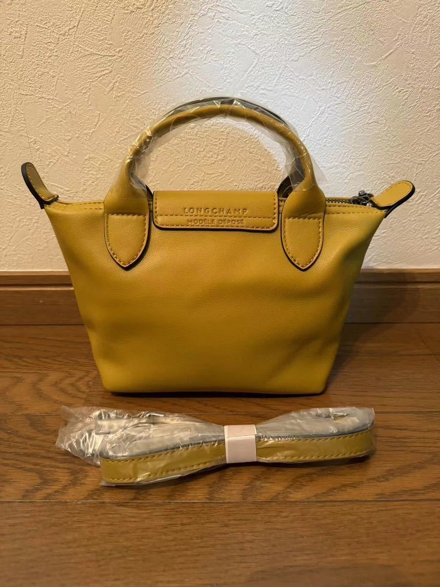 【新品】ロンシャン LONGCHAMP ル プリアージュ キュイール　XS トップハンドルバッグ アシッド- レザー　_画像2