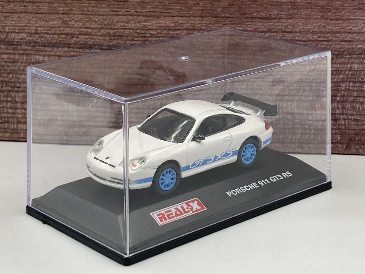  быстрое решение иметь *REAL-X 1/72 Porsche PORSCHE 911 GT3 RS белый x голубой * миникар 