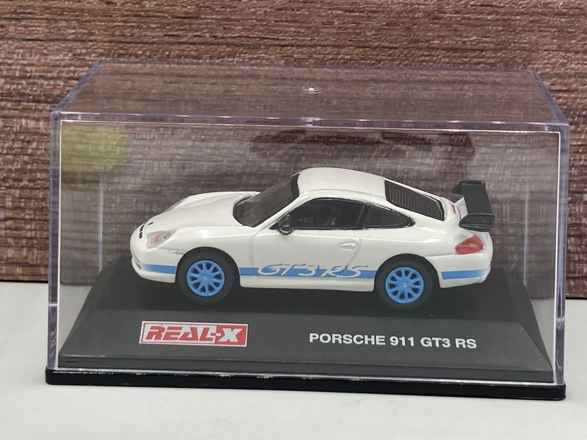  быстрое решение иметь *REAL-X 1/72 Porsche PORSCHE 911 GT3 RS белый x голубой * миникар 