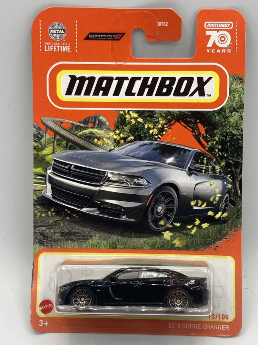 即決有★マッチボックス MATCHBOX 2018 DODGE CHARGER ダッジ チャージャー 黒 ブラック★ミニカー 数量2_画像1