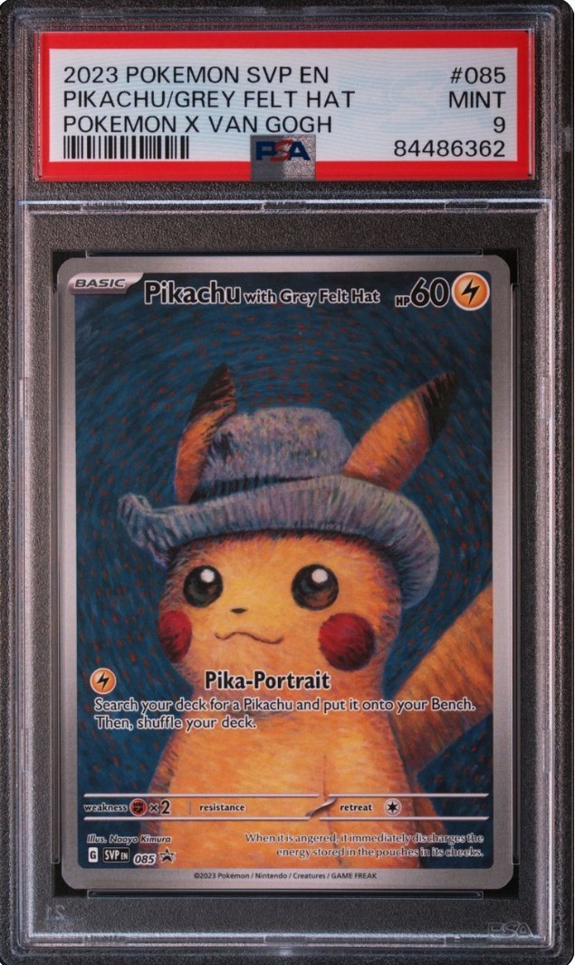 PSA9 ポケモンカード 英語版 プロモ ゴッホピカチュウ Pikachu with Grey Felt Hat