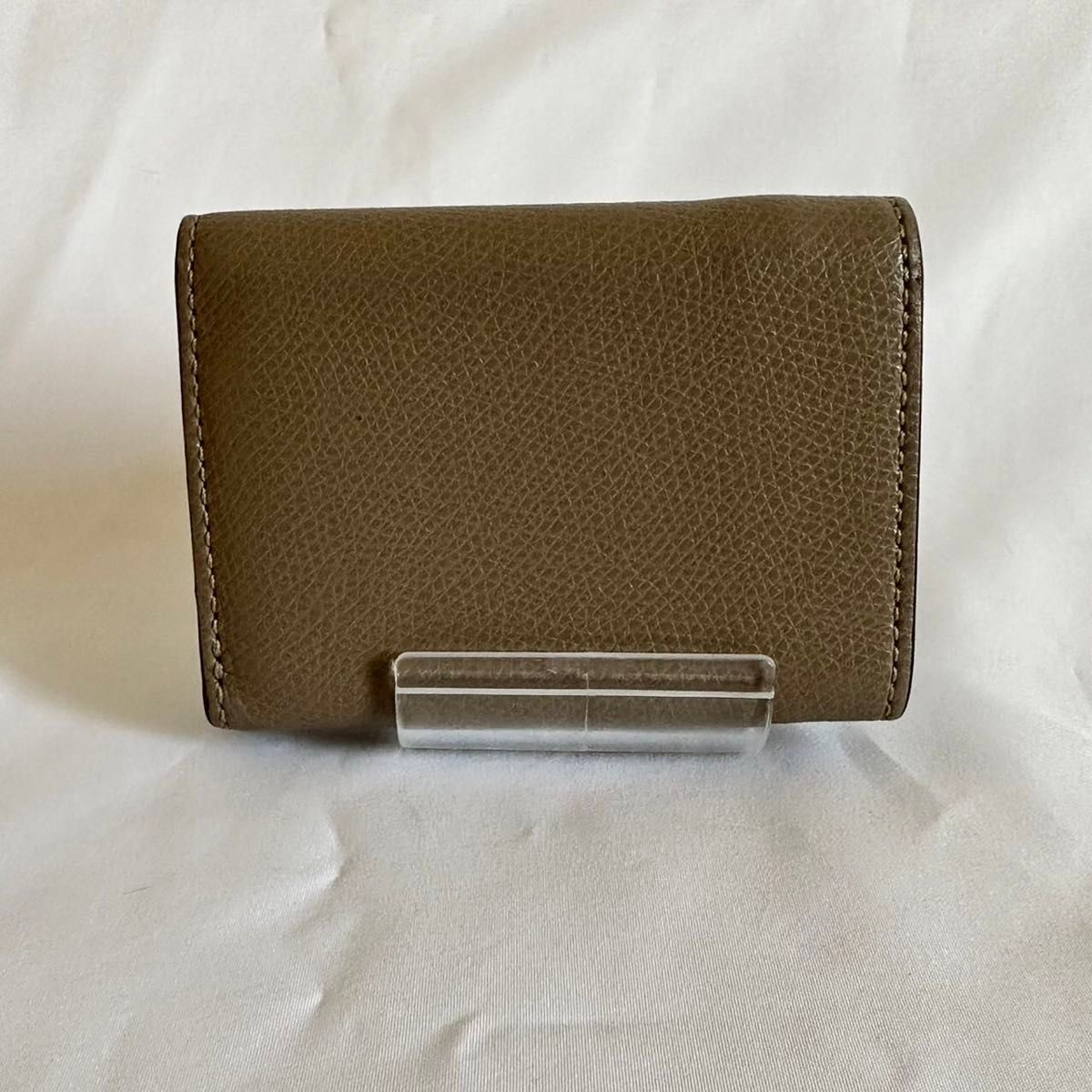 【良品】FENDI フェンディ　財布　ウォレット　ミニ財布　グレー　エフイズ　三つ折り　レザー　ロゴ　F IS  FENDI