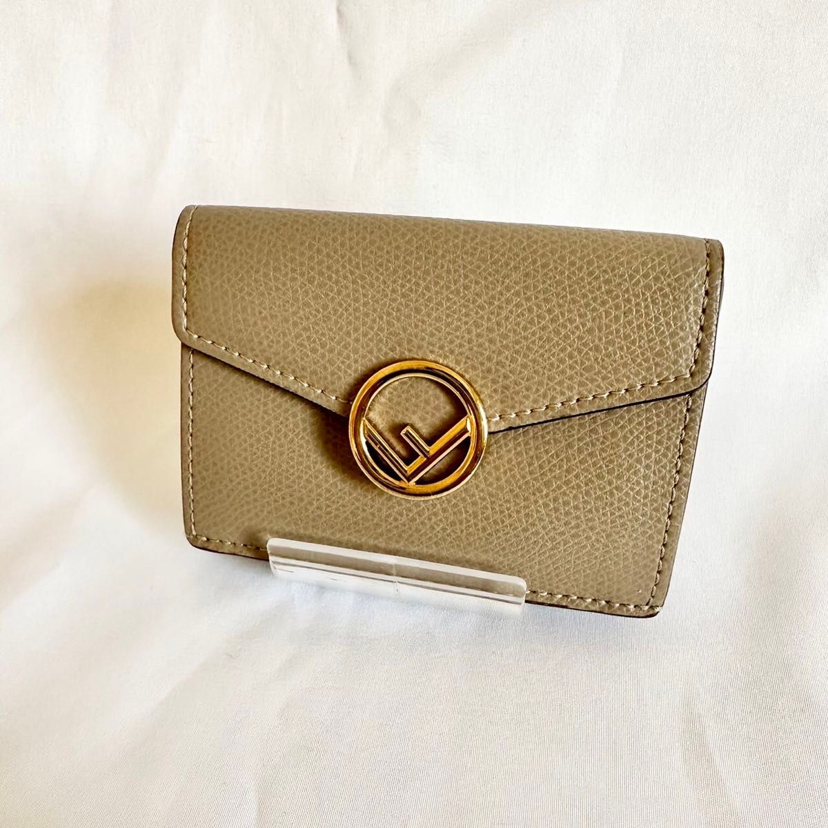 良品】FENDI フェンディ 財布 ウォレット ミニ財布 グレー 良品】FENDI フェンディ 財布 ウォレット ミニ財布 グレー