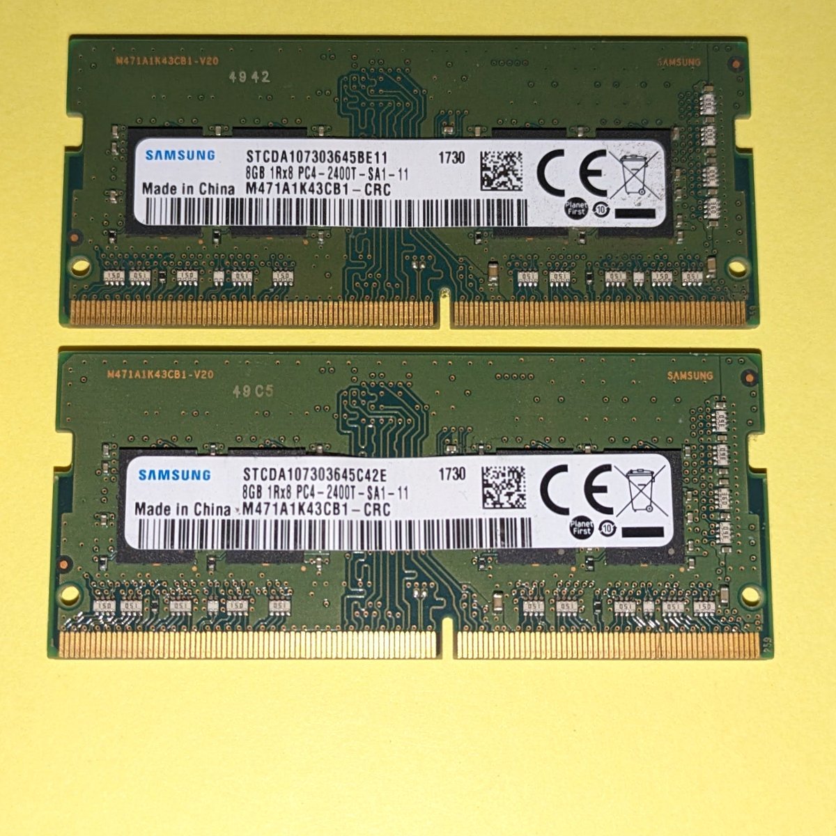 PC4-19200 DDR4-2400 8GB 2枚 合計16GB ノートPC用メモリ SODIMM