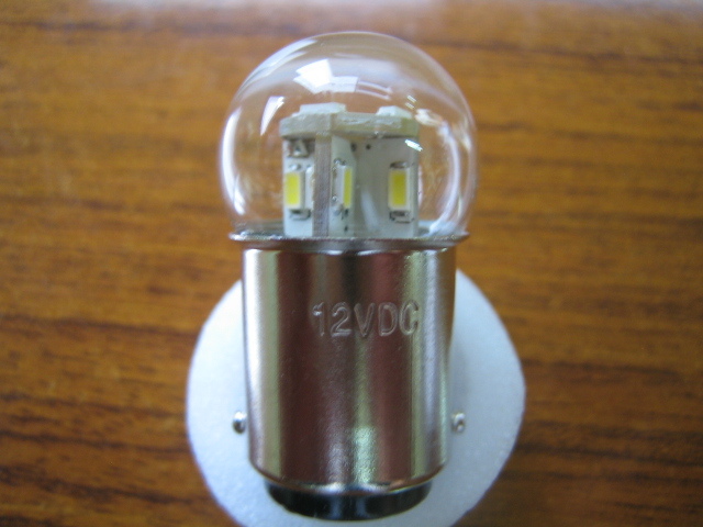 LED電球/船舶/ヨット/漁船/航海灯:(BA15D)12v専用 バルブ （白）_画像1