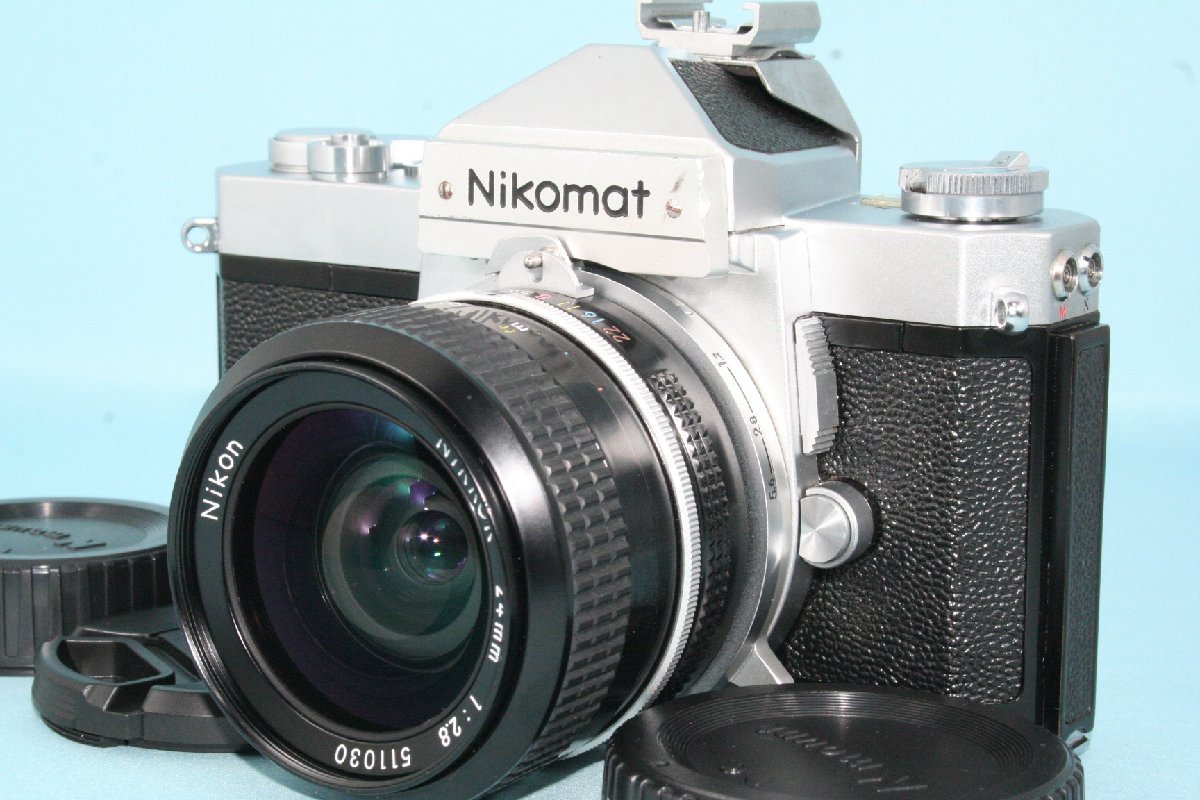 完動品 Nikon ニコン Nikomat FTN シルバー + Nikkor Non Ai 24mm f2.8 フィルムカメラ