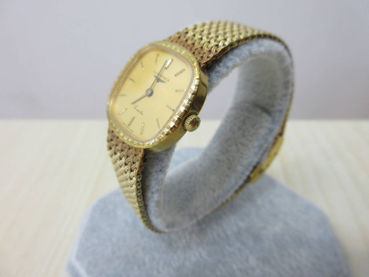 23575 中古 整理品 LONGINES ロンジン 腕時計 クォーツ 963 3345 現在不動 リューズ操作OK 本体のみ ゴールドカラー 年代物_画像5