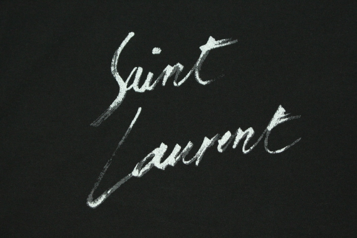 サンローラン　レディースTシャツ　ユニセックスOK　シグニチャーロゴ　ブラック　サイズXS　SAINT LAURENT_画像6