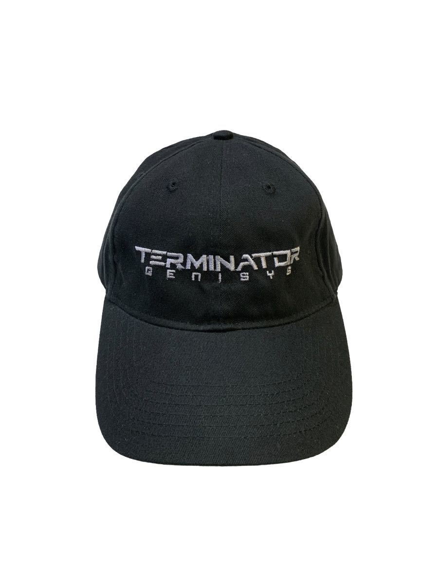 レア TERMINATOR CAP GENISYS 2015 ターミネーター BLACKキャップ 帽子 ブラック アーノルド シュワルツェネッガー MOVIE 映画_画像1