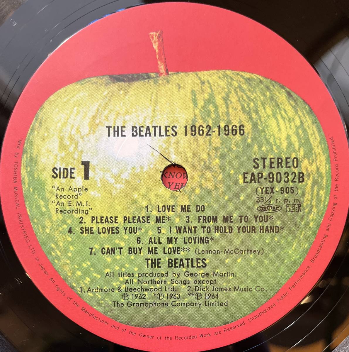 ■帯付!国内盤/2LP■ザ・ビートルズ The Beatles / 1962-1966 (Apple Records/EAP-9032B) \4,000■ポスター付/盤質概ね良好_画像2