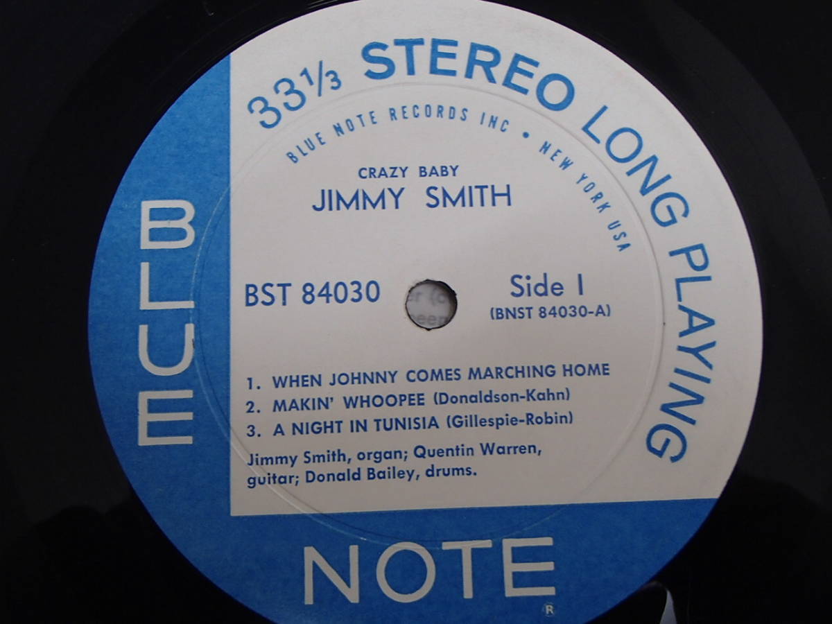 ■NEW YORKラベル　BST 84030　CRAZY BABY！ / JIMMY SMITH 黄文字 RVG STEREO刻印　DG　耳有 傷多　中古_画像3