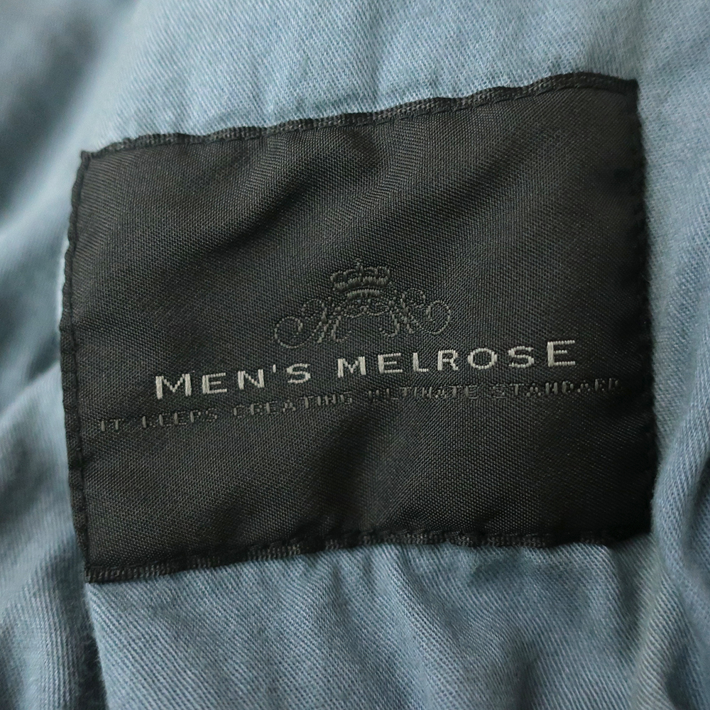 MENS MELROSE メルローズ ゴートレザージャケット シングルライダース/山羊革 ネイビー 4の画像6