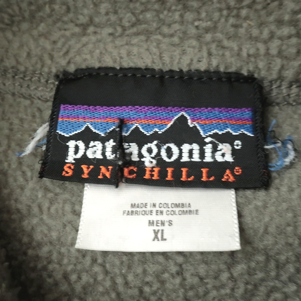 patagonia SYNCHILLA パイルフリースベスト グレー(XL) コロンビア製_画像3