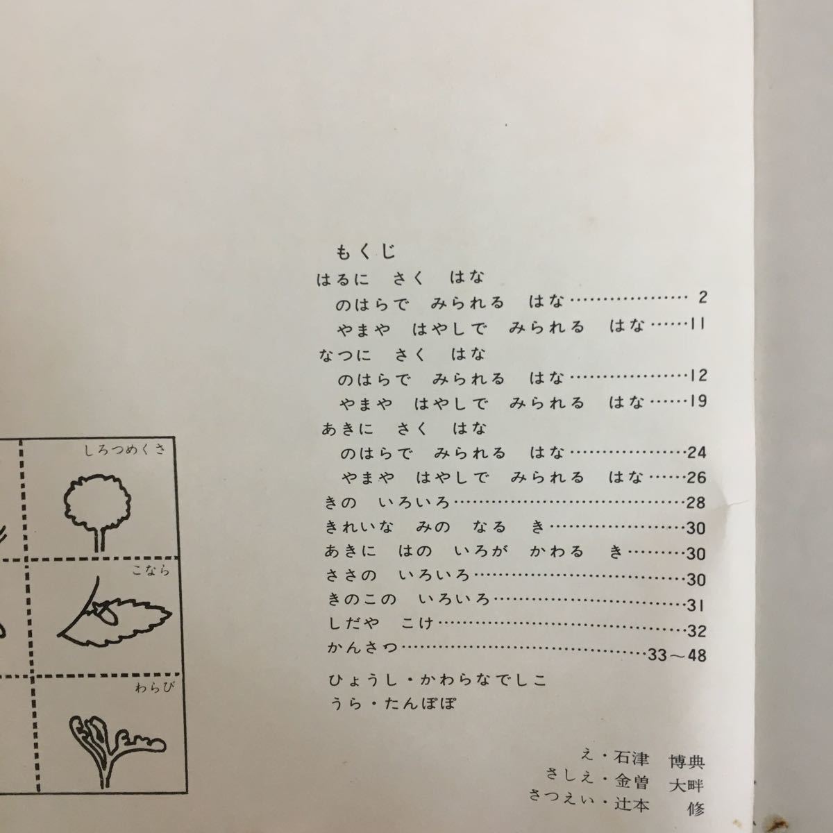 f-064 こどものずかん ⑦ のやまのくさやき 著者/鈴木俊一 ひかりのくに株式会社 1966年発行※1_画像2