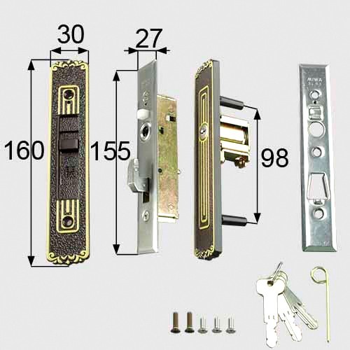 LIXIL トステム 玄関引戸錠　Ｌ1Ｙ31　１セット　菩提樹玄関用　召し合わせ錠　真ん中だけのタイプ　　新品　純正部品_画像1