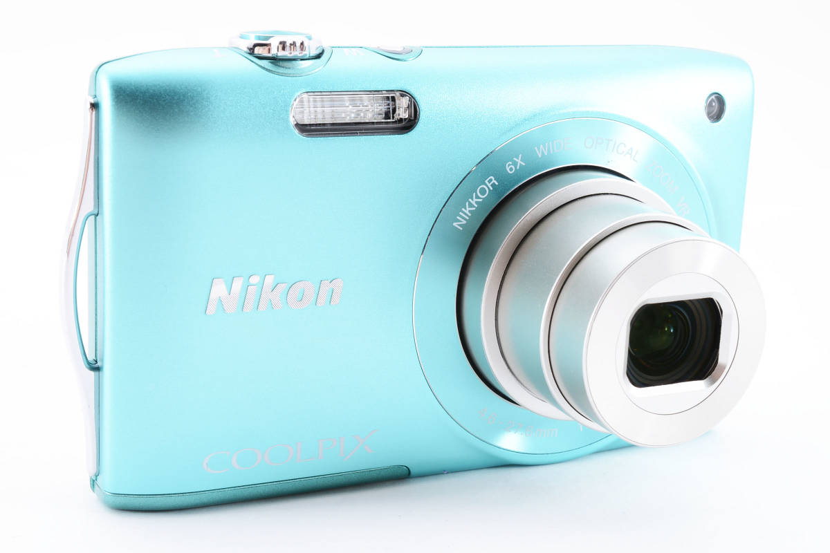 ★極上品★ニコン Nikon COOLPIX S3300 ミントグリーン ★元箱・付属品多数★ LL980#959の画像3