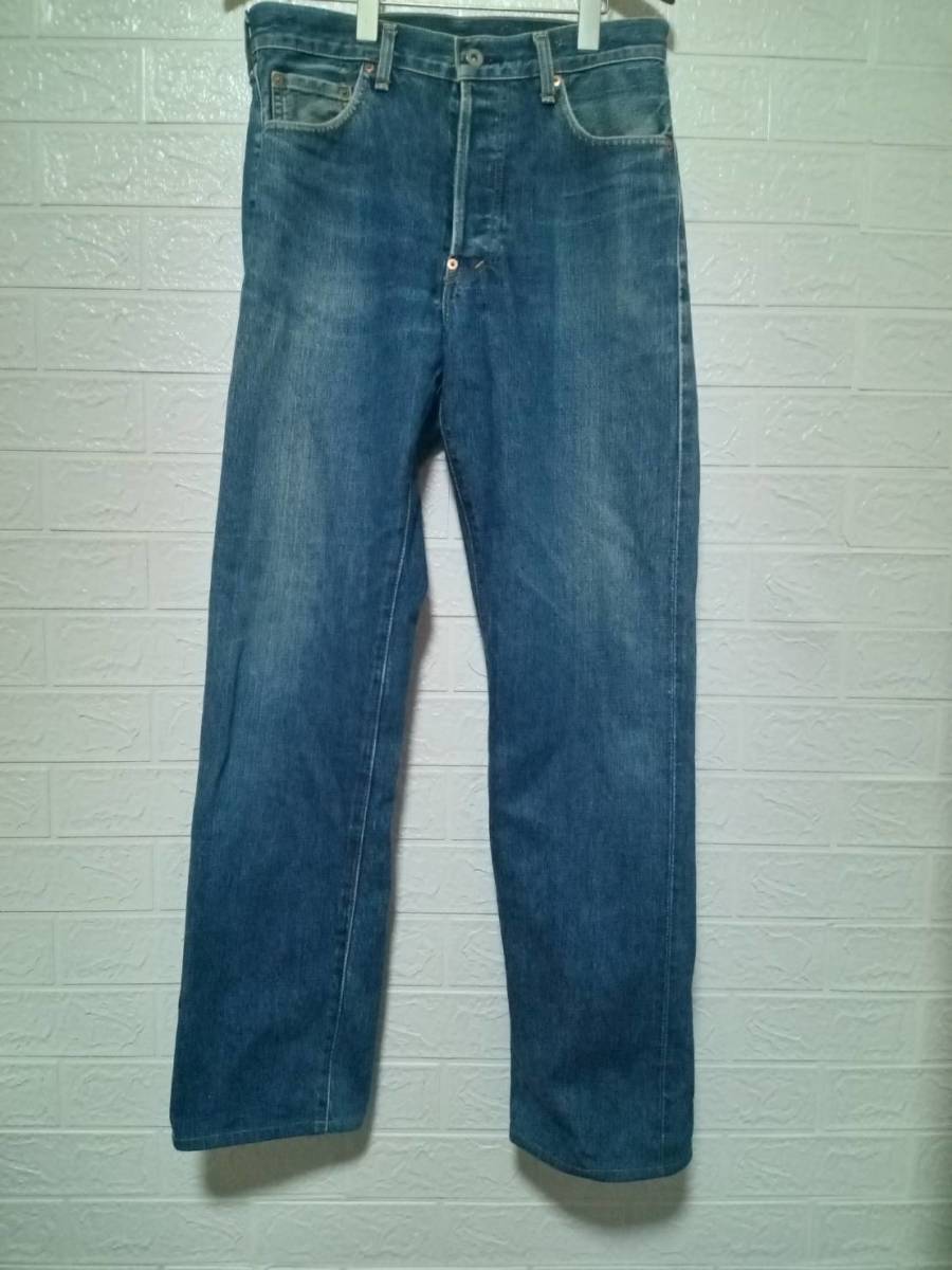 【1円】91年製 LEVI'S 701XX w31 日本製 復刻 ビンテージ リーバイス 702XX 初期 紙パッチ ビックE 赤耳　J22　即決4500円_画像1