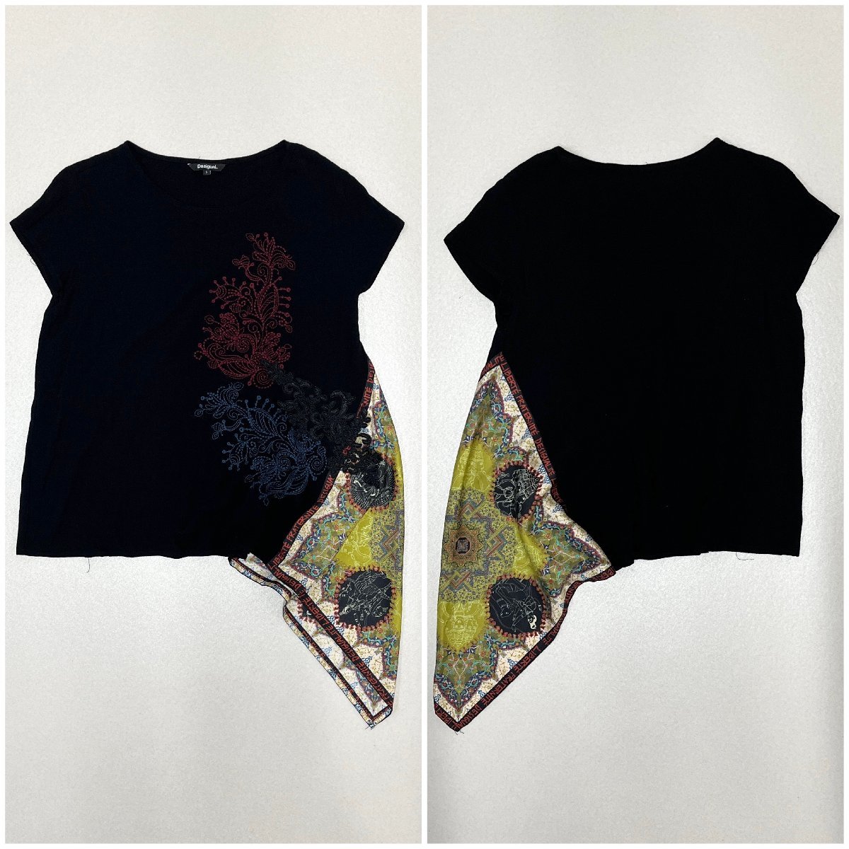 ●【タグ付き有】 Desigual デシグアル 6点まとめ サイズMIX ジャケット トップス Tシャツ ワンピース 総柄 レディース 卸 現状品 2.18kg●_画像2