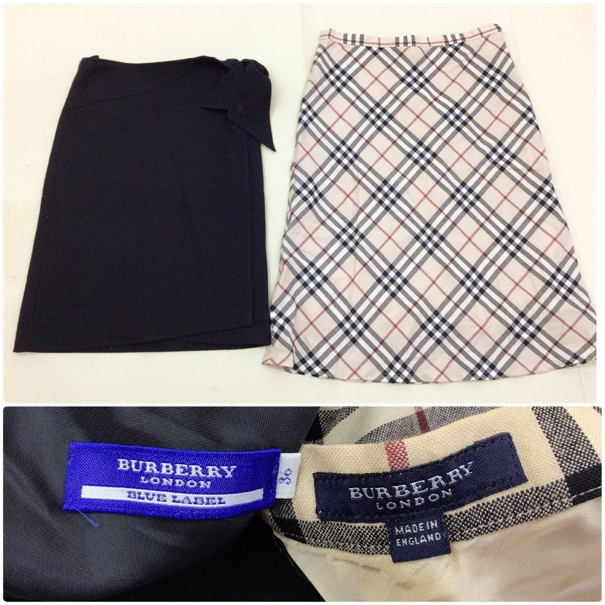 ■BURBERRY BLUE LABEL 他 バーバリー まとめ売り 13点 サイズMIX コート ニット トップス スカート 中古卸■_画像6