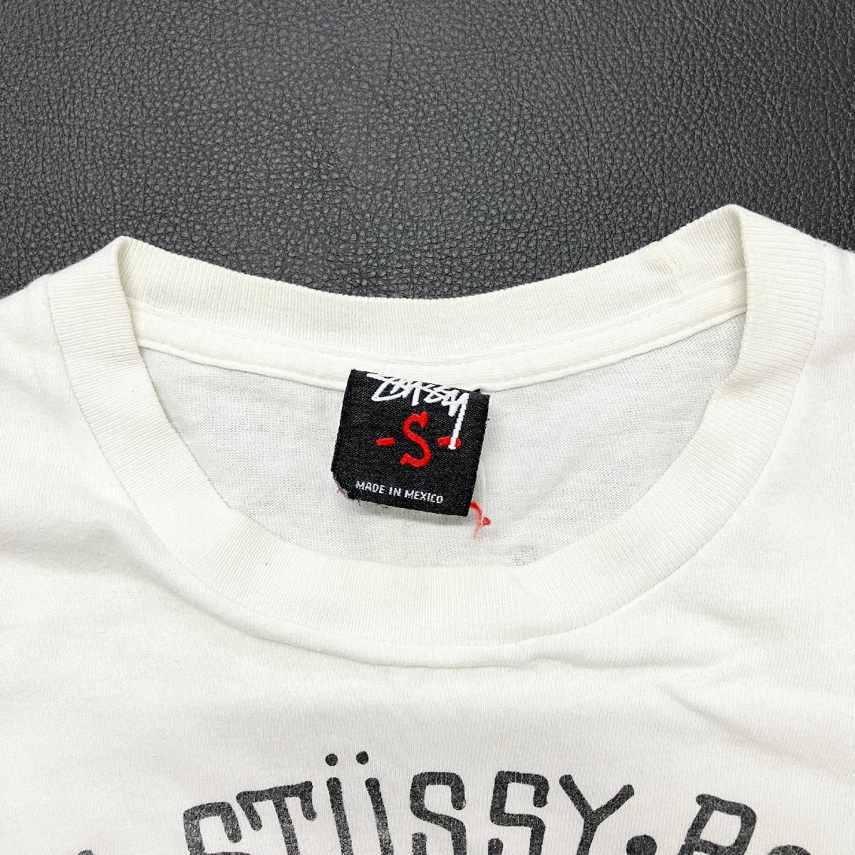 ●STUSSY × ROCSTAR ステューシー ロックスター コラボ Tシャツ トップス クルーネック 半袖 プリント ホワイト サイズS メンズ 0.14kg●_画像5