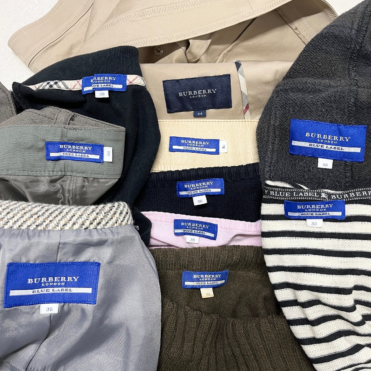 ●BURBERRY/BLUE LABEL/LONDON バーバリー 10点 まとめ売り サイズMIX セーター ジャケット スカート 等 レディース 卸 現状品 3.49kg●_画像6