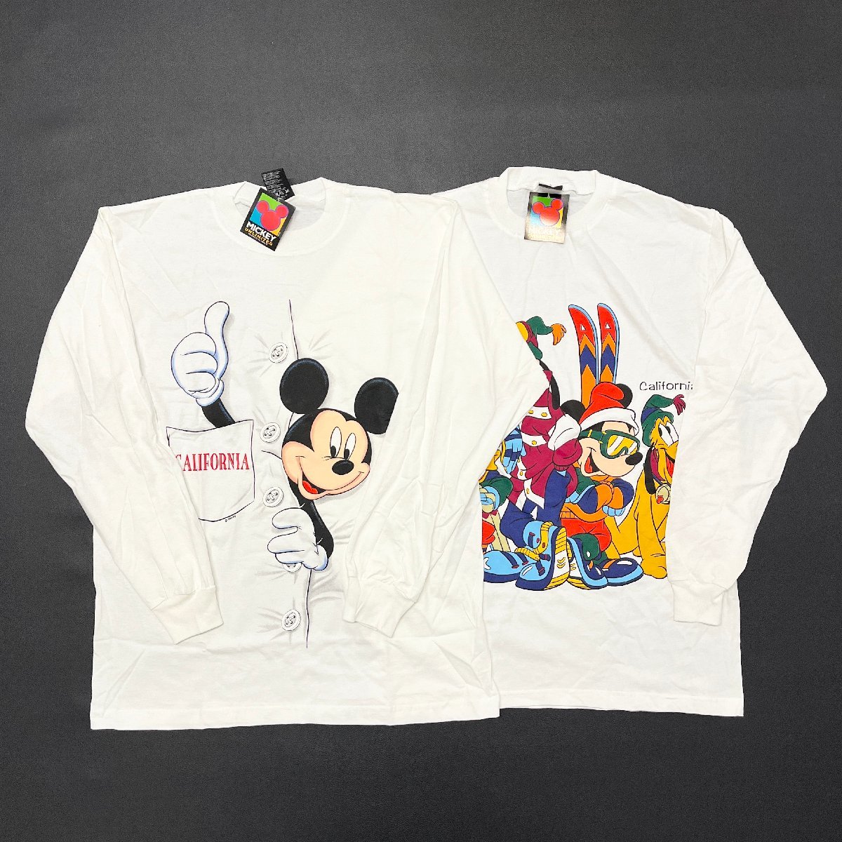 ●【タグ付き有】Disney ディズニー ミッキー 8点 トレーナー Tシャツ 長袖 半袖 プリント 刺繍 USA製含む サイズMIX 卸 現状品 2.69kg●_画像5