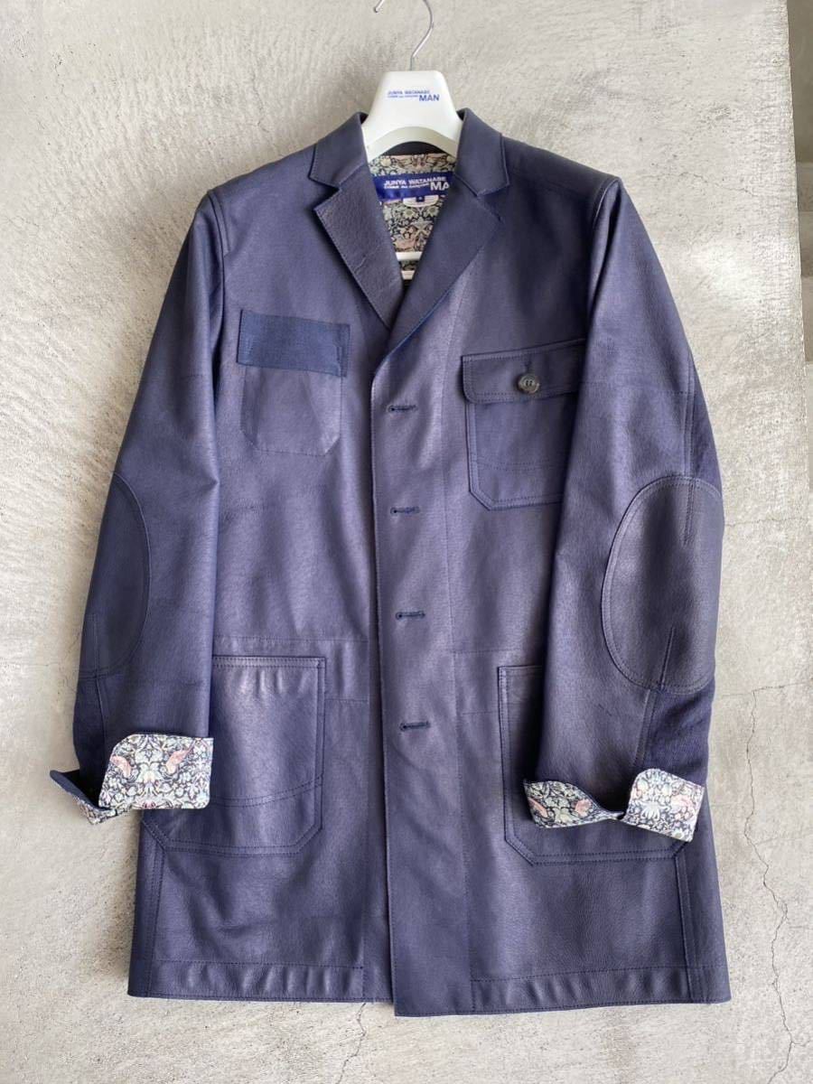 COMME des GARCONS JUNYA WATANABE MAN ジュンヤワタナベマン ネイビー レザージャケット(S)_画像1