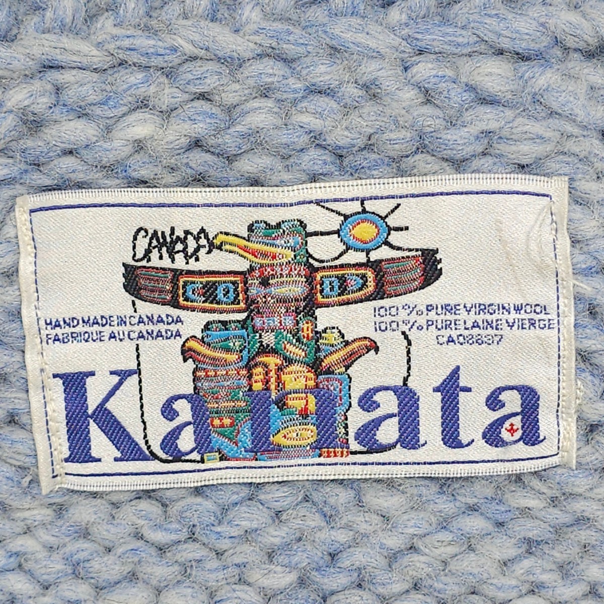 KANATAカナタ社製 カナダ製カウチンセーターM~L位ジップアップ KANATAカナタ社製 カナダ製カウチンセーターM~L位ジップアップ