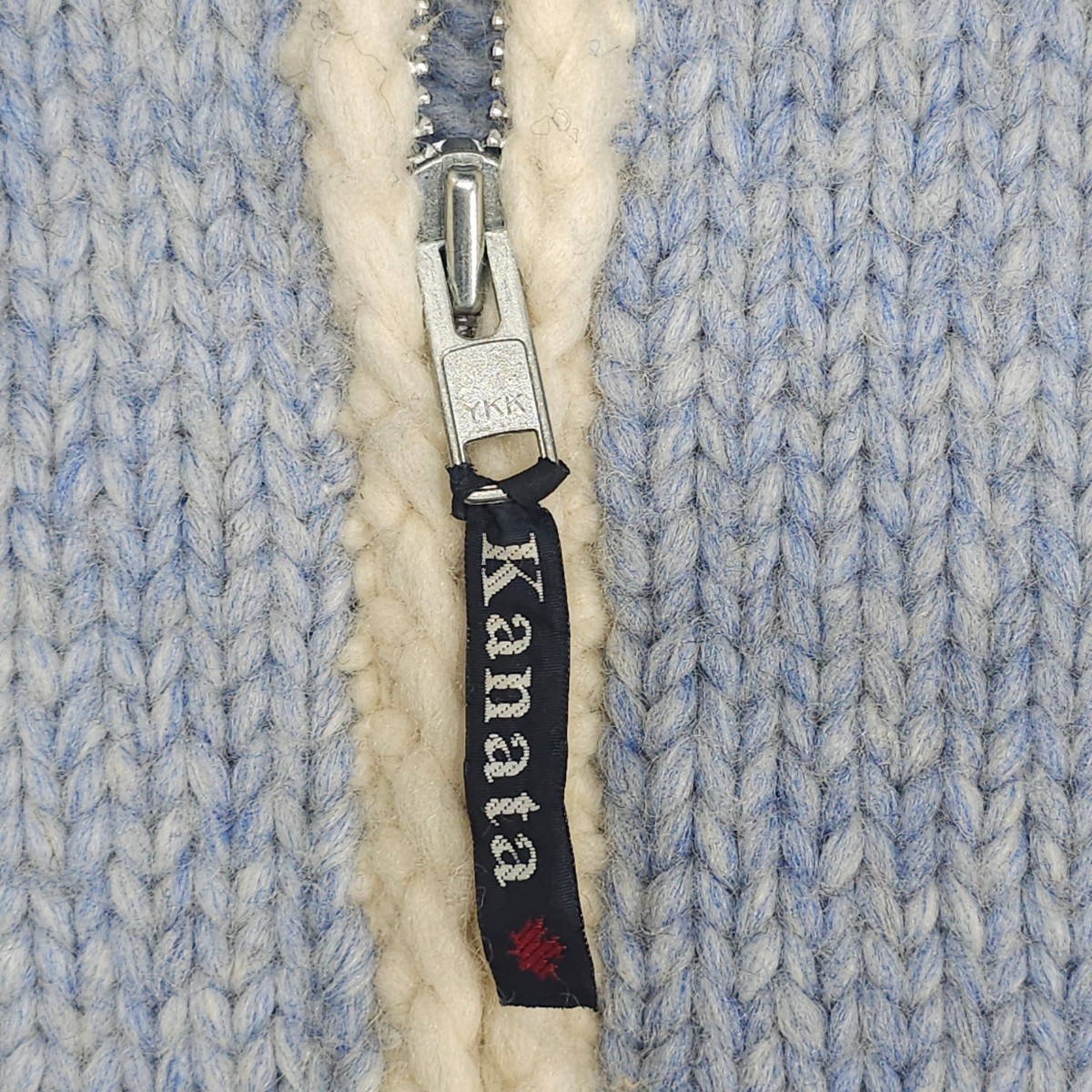 KANATAカナタ社製 カナダ製カウチンセーターM~L位ジップアップ KANATAカナタ社製 カナダ製カウチンセーターM~L位ジップアップ