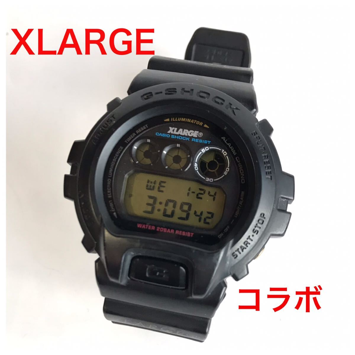 G-SHOCK XLARGE エクストララージ　Xgirl エックスガール　トリプルコラボ　中古　CASIO カシオ　腕時計　限定 別注　ブラック 黒　DW-6900