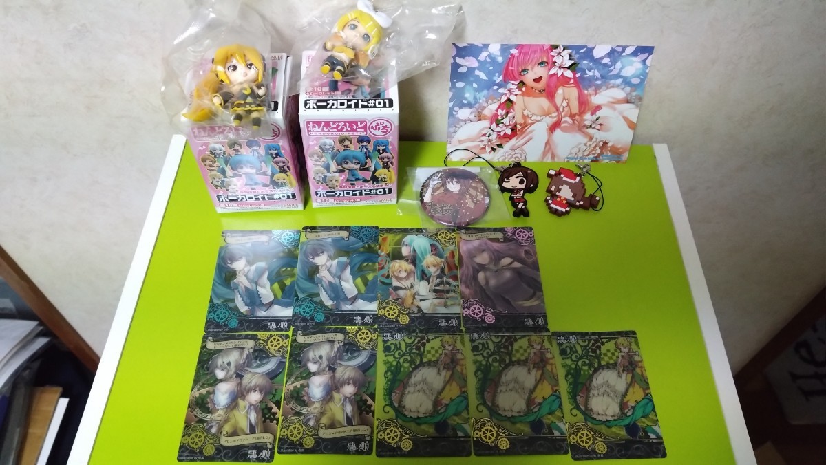 ボーカロイド、VOCALOID、グッズセット売り■鏡音リン、亞北ネル、巡音ルカ、初音ミク、悪ノ娘、ねんどろいどぷち、カード、他_画像1