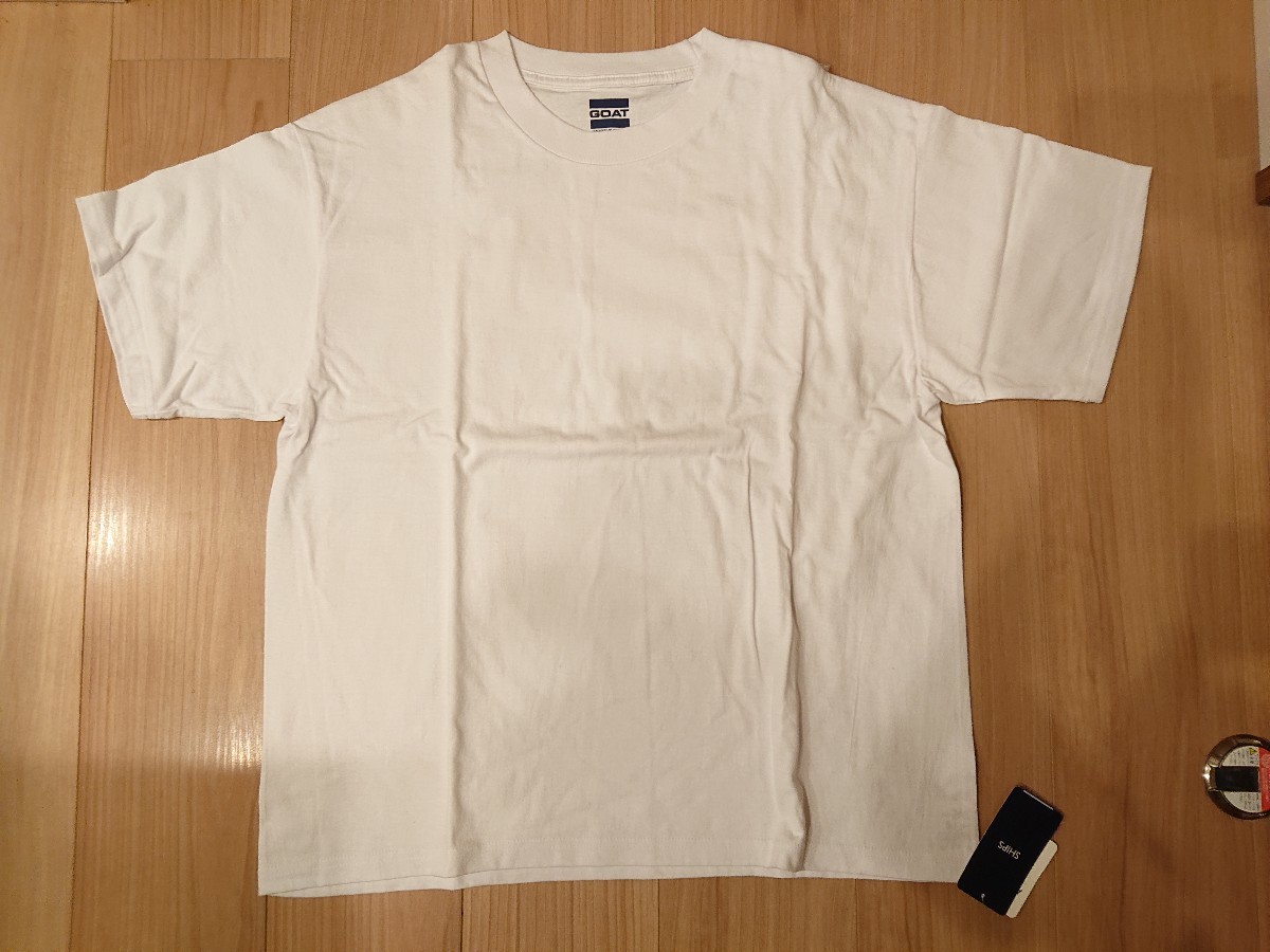新品・未使用■SHIPS 別注 GOAT クルーネック Tシャツ オーバーサイズ/白■_画像2