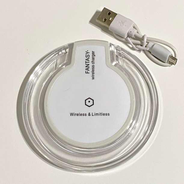 ワイヤレス充電器 iPhone Android 白 USBケーブル LED_画像6