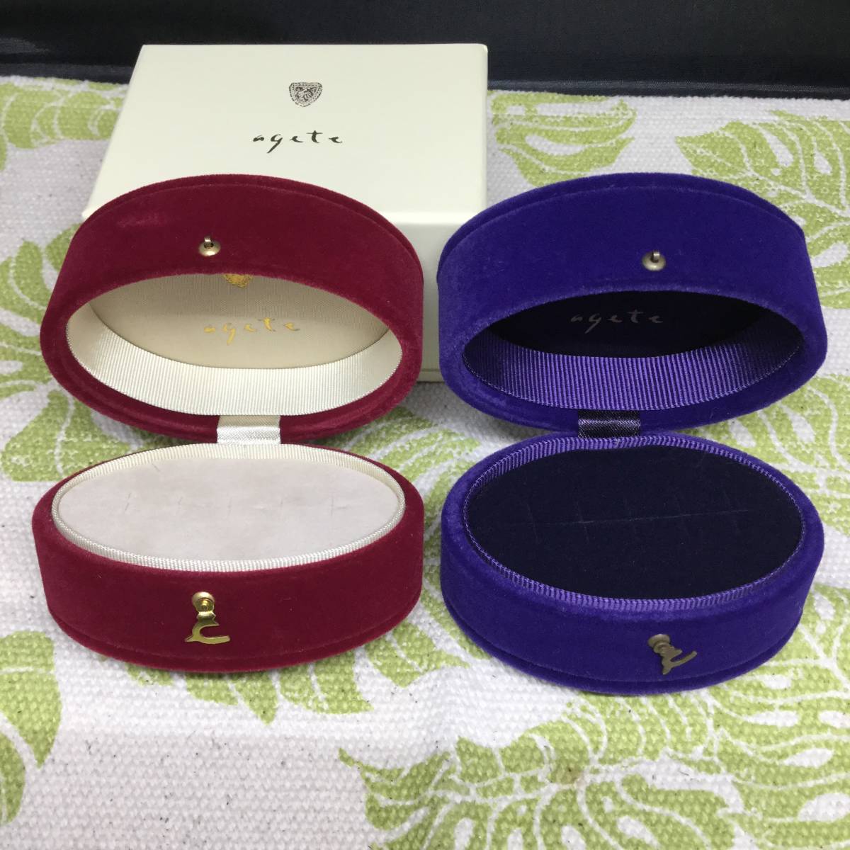 [M] agete Agete box коробка пустой коробка ювелирные изделия кейс бумажный пакет браслет assist фиолетовый защита пакет 