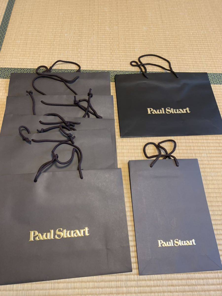 ショップ袋 紙袋 ブランド紙袋 ポールスチュアートPaul Stuast 7枚　ショッパー 茶系_画像1