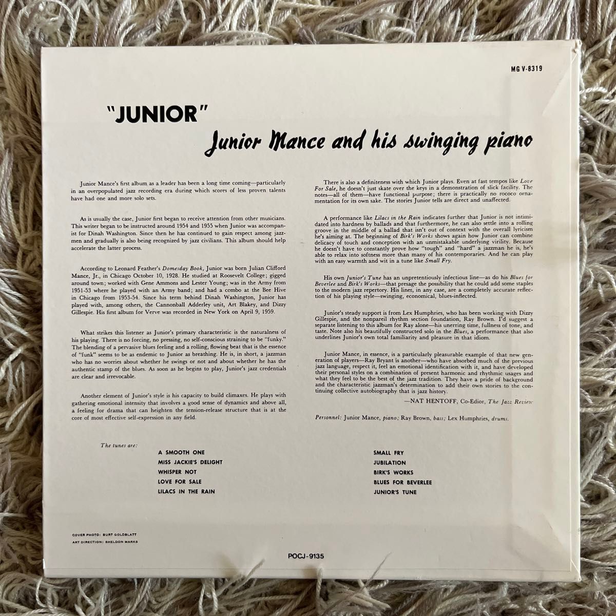 junior mance trio  junior  ジュニア・マンス・トリオ　ジュニア　国内盤CD　紙ジャケット