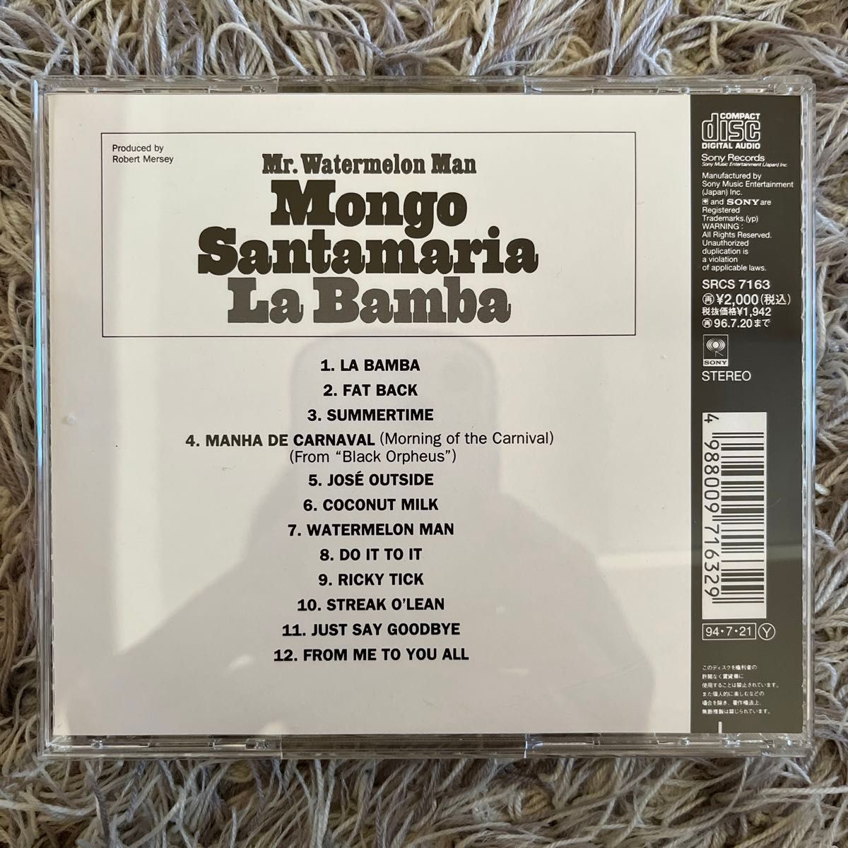 mongo santamaria  mr. watermelon man  モンゴ・サンタマリア　ウォーターメロンマン　国内盤CD