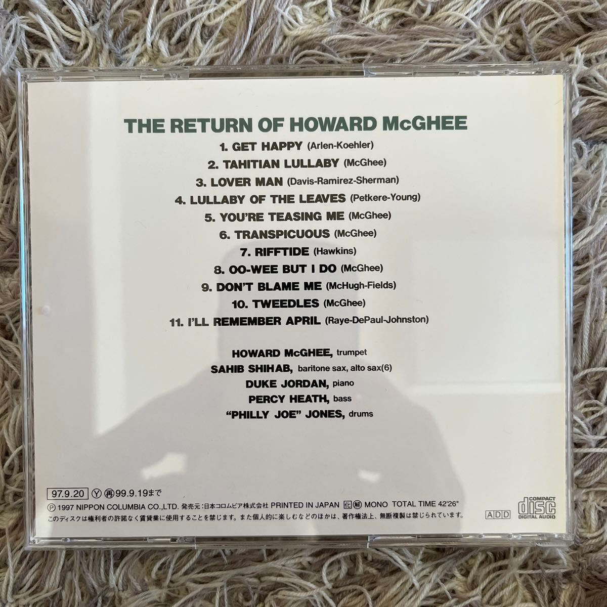 howard mcghee  the return of howard mcghee  リターン・オブ・ハワード・マギー国内盤CD