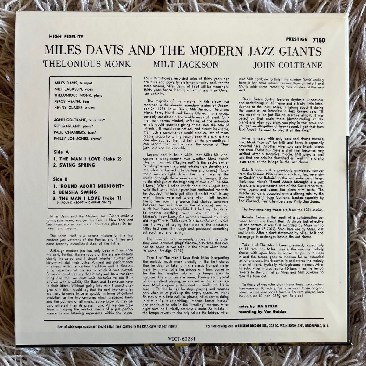 miles davis and the modern jazz giants マイルス・デイビス　国内盤CD 紙ジャケット　貴重盤