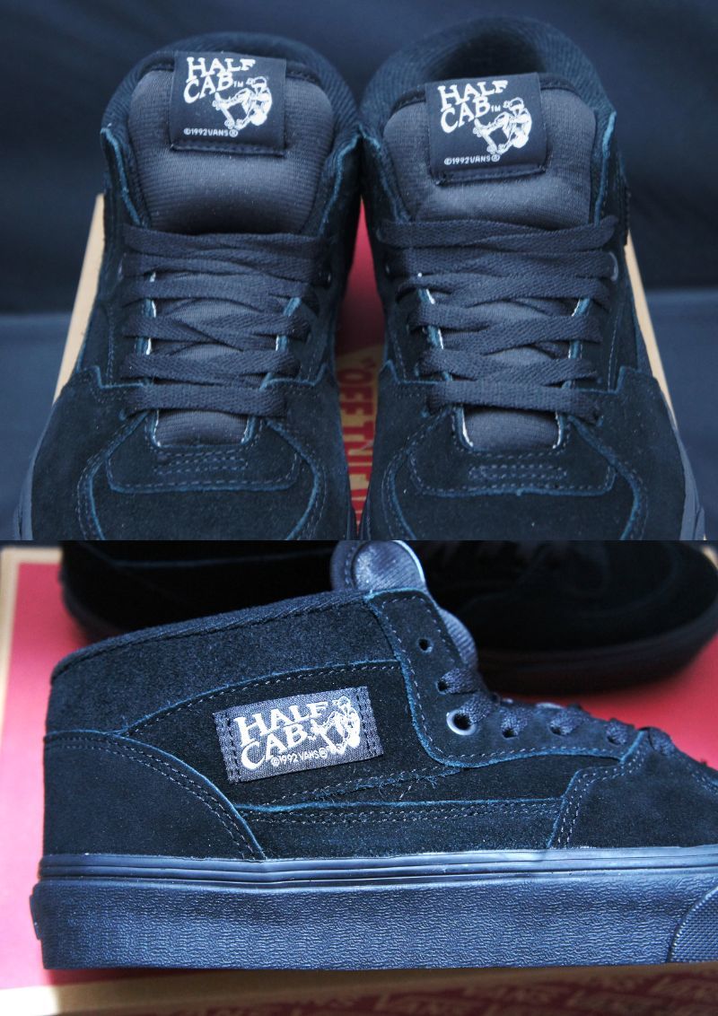 SALE！【新品】US10 28cm VANS バンズ HALF CAB ハーフキャブ BLACK/BLACK 国内正規品_画像7