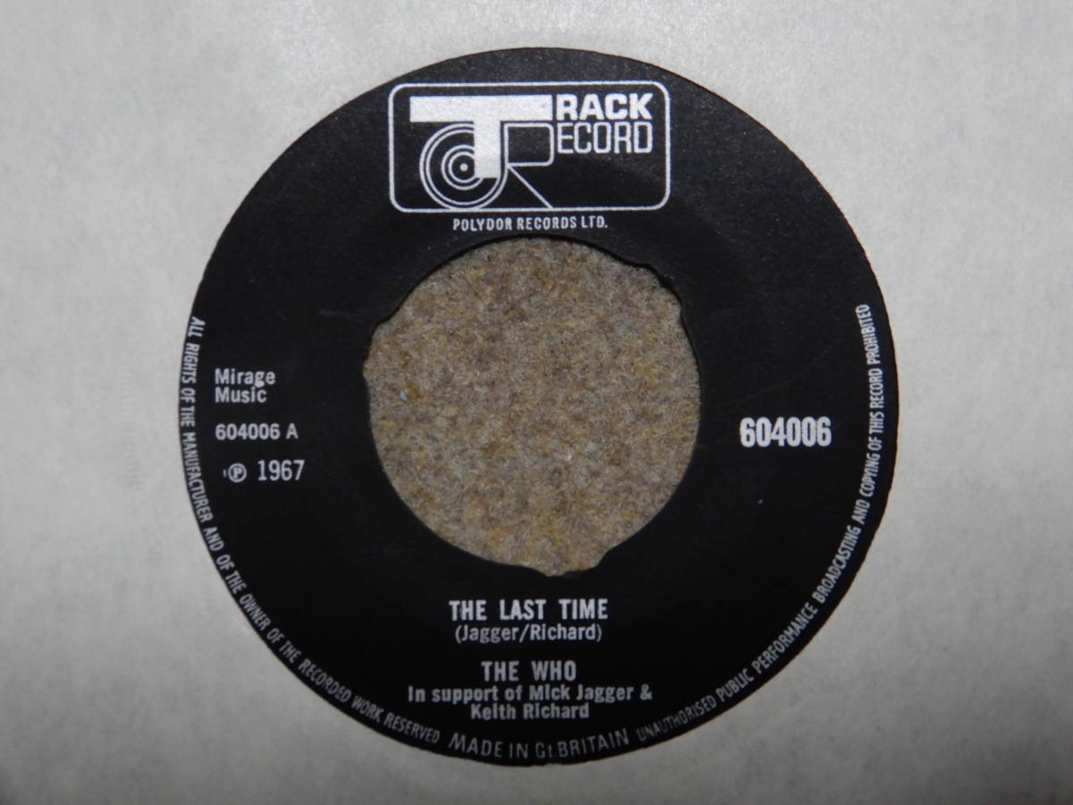 The Who-The Last Time/Ynder My Thumb★英Track Orig.The Rolling Stonesカヴァー回収7”/マト1