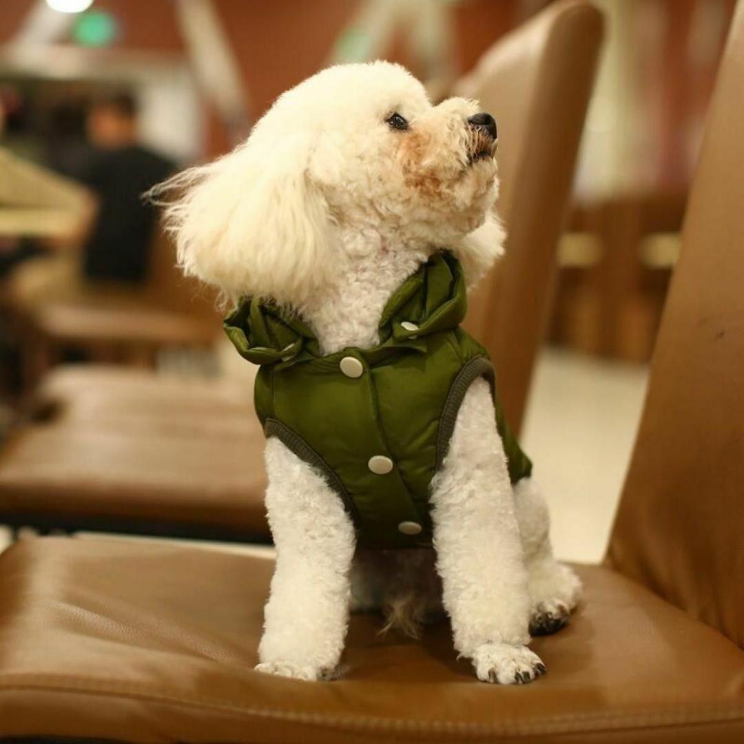 SALE　カーキＬ　ダウンベスト　犬用 ペット用 防寒 ジャケット ペット_画像3