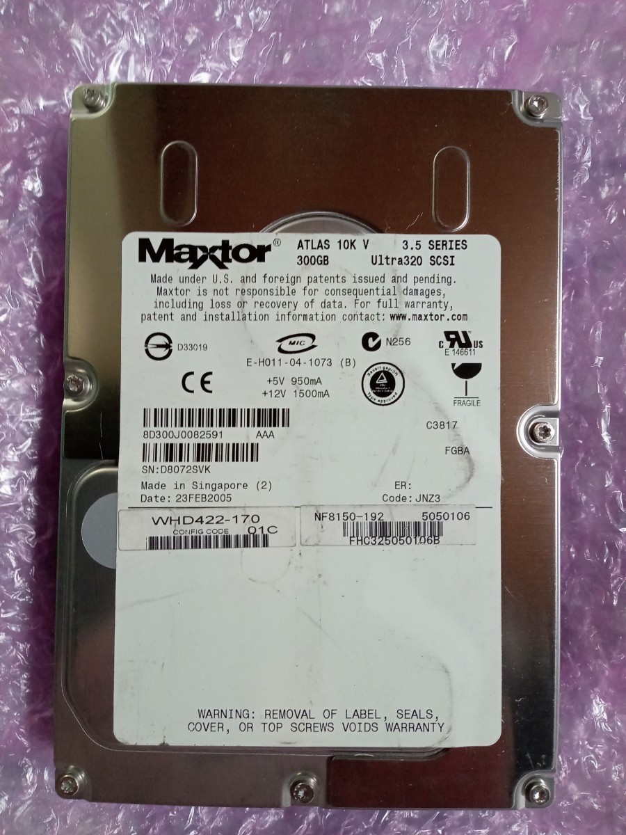 大阪超高品質 送料込 12個 300GB U320 SCA Maxtor 富士通 Seagate HPなど メーカーは選べません。