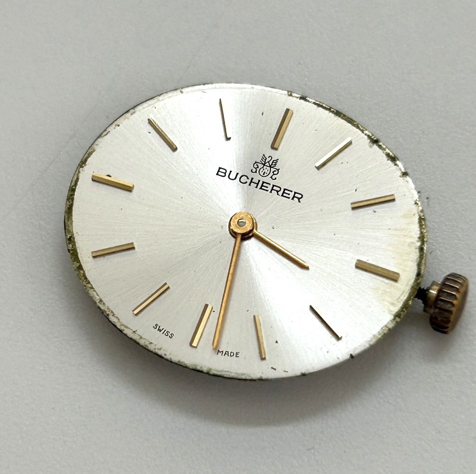 B39)100円～BUCHERER/ブッフェラー17石手巻きムーブメント スイス製 _画像1