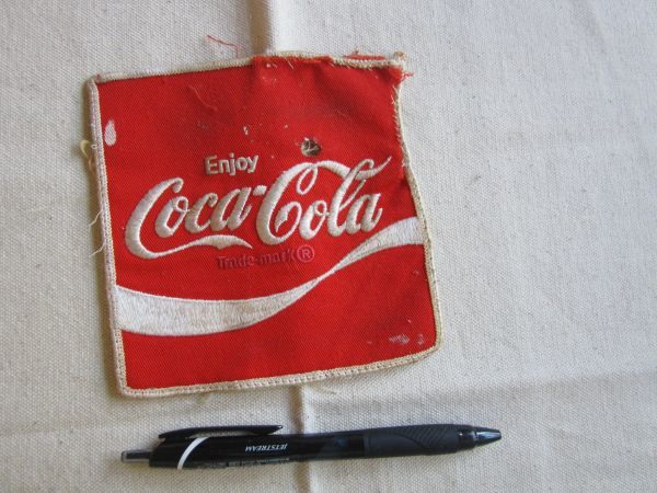 【中古】ビンテージ Coca Cola コカ・コーラ 刺繍 ワッペン/パッチ 企業 USA 古着 アメリカ アメカジ カスタム キャップ ワークシャツ 226_画像6